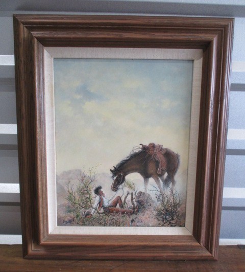 «WHOA?» Original Oil Painting on Board, Signed, Nicely Framed