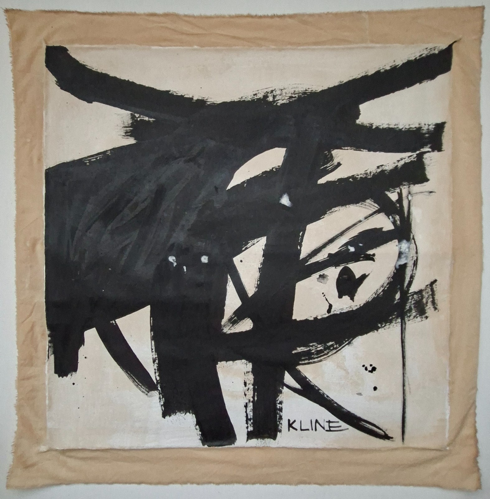Franz Kline Signed Abstract Expressionist Oil Painting on Canvas – American Art