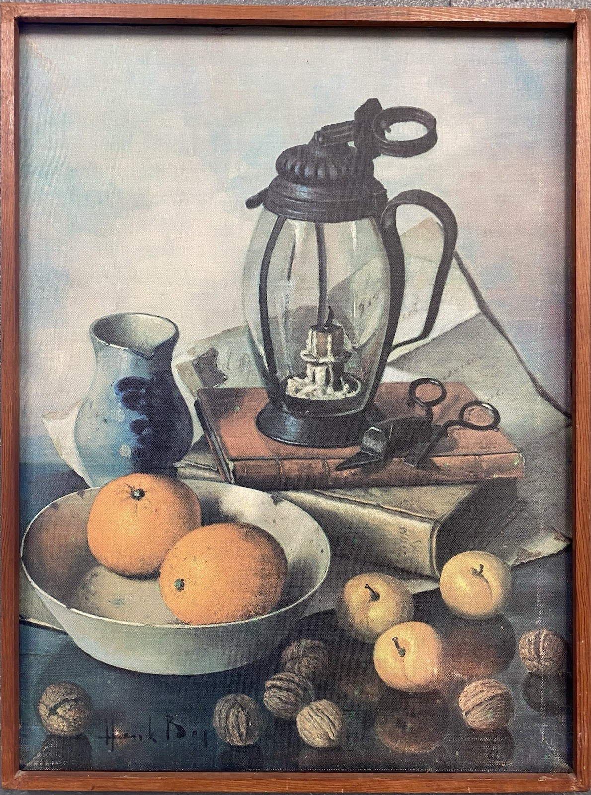 HENK BOS (Dutch, 1901-79) STILL LIFE Oil on Canvas 18”x 23.5”Signed LL See Pics