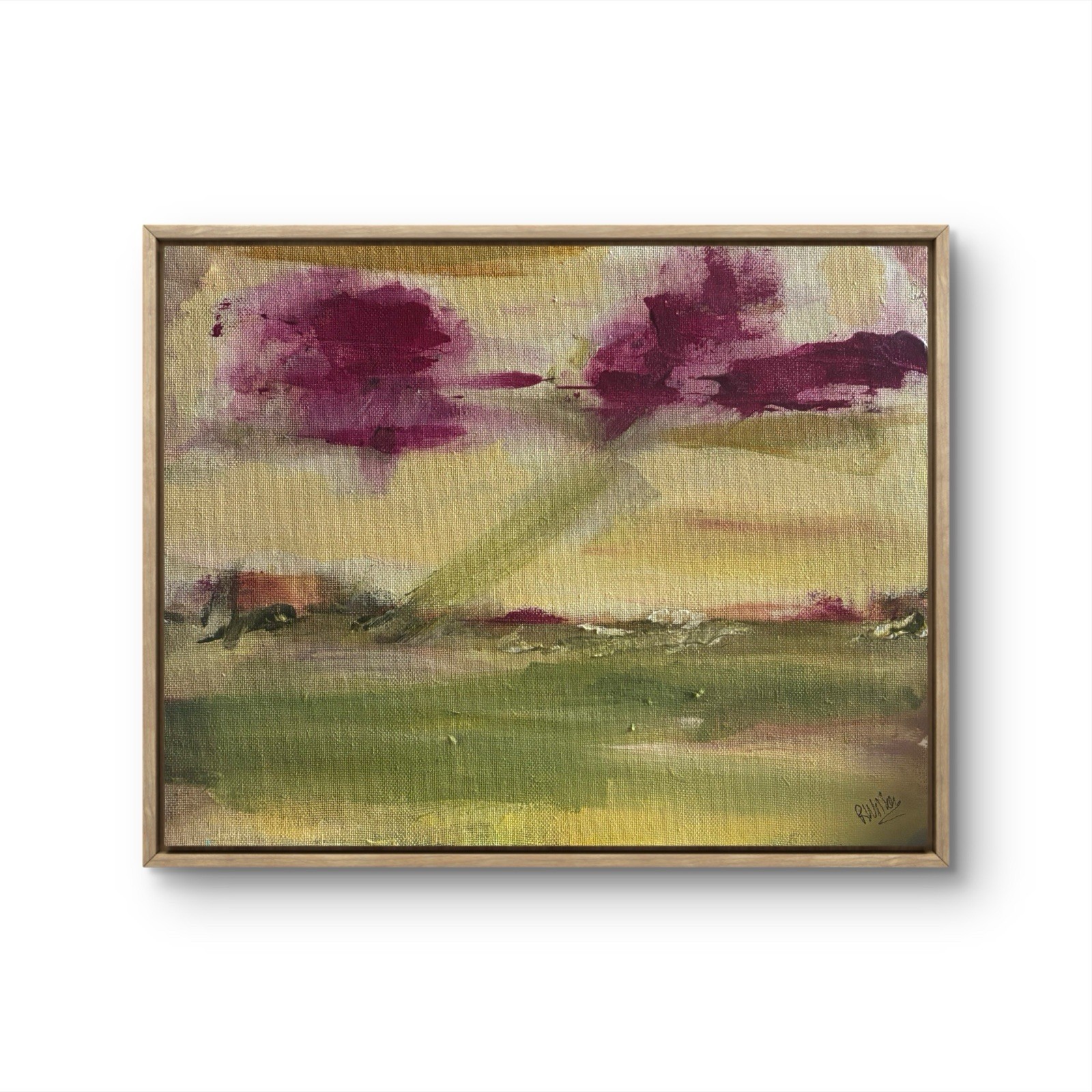 Red Storm Landscape Impression 11×14 ABSTRACT IMPRESSIONISM ORIGINAL Canvas