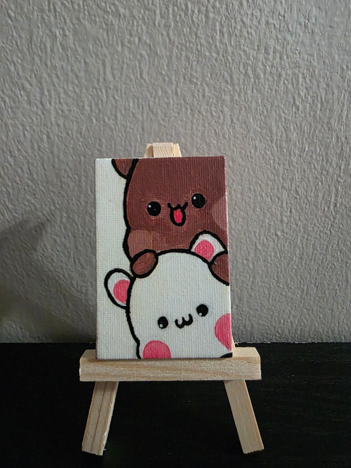 Mini canvas acrylic painting