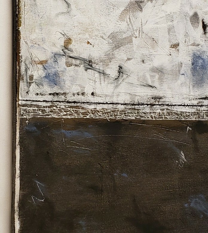 No.439 Original Abstract Modern Minimal Urban Textured Painting By K.A.Davis