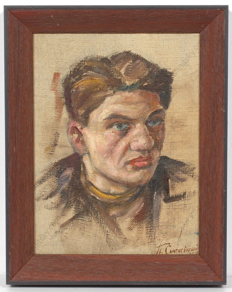 Pavel Singaevski (1922-2000) «Self-Portrait», Oil Painting, 1948 (1)