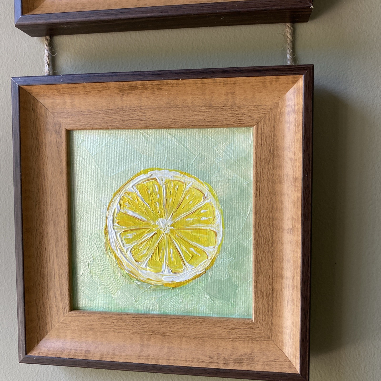 Oyster And Lemon,still Life,Original Acrylic Painting On Canvas Panel,4/4 Framed
