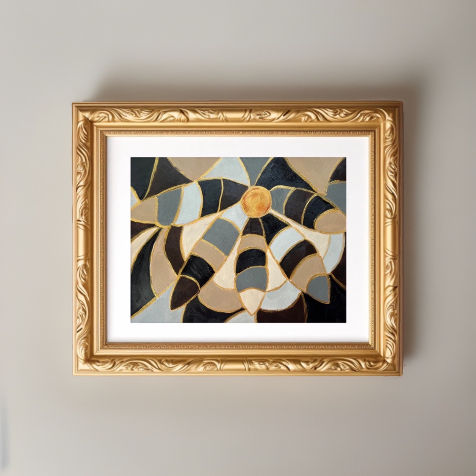 Painting Original Abstract Acrylic Matted 11×14 Modern Art Jimarieart