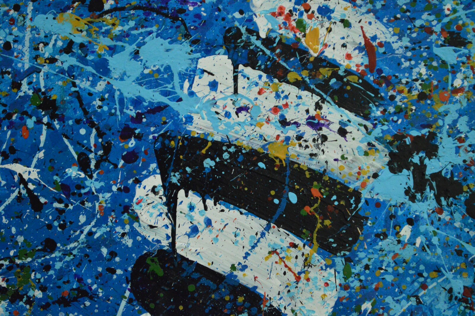 Jackson Pollock ￼style Professional Painting 84”X62” (7 Foot) Abstract Modern XL