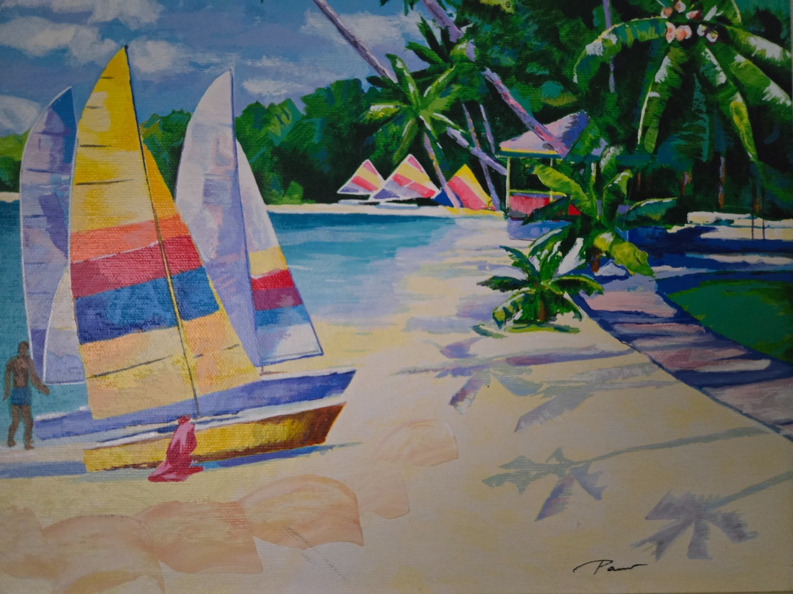 Pauker serigraph on linen; signed by artist and appraised by Park West Gallery