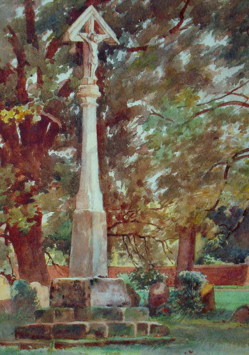 A WAR MEMORIAL WATERCOLOUR c1910 JOHN GUTTERIDGE SYKES BRITISH SCHOOL