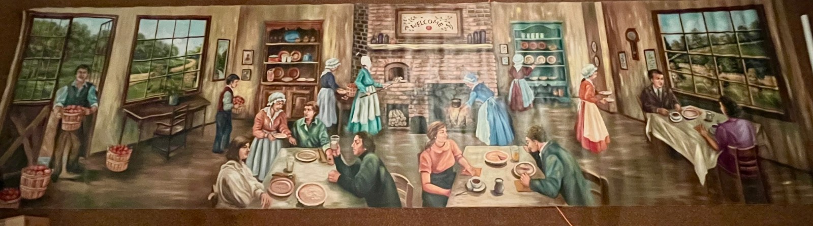Rt66 Pioneer Restaurant Mural Acrylic painting- Country General Store 21 feet!