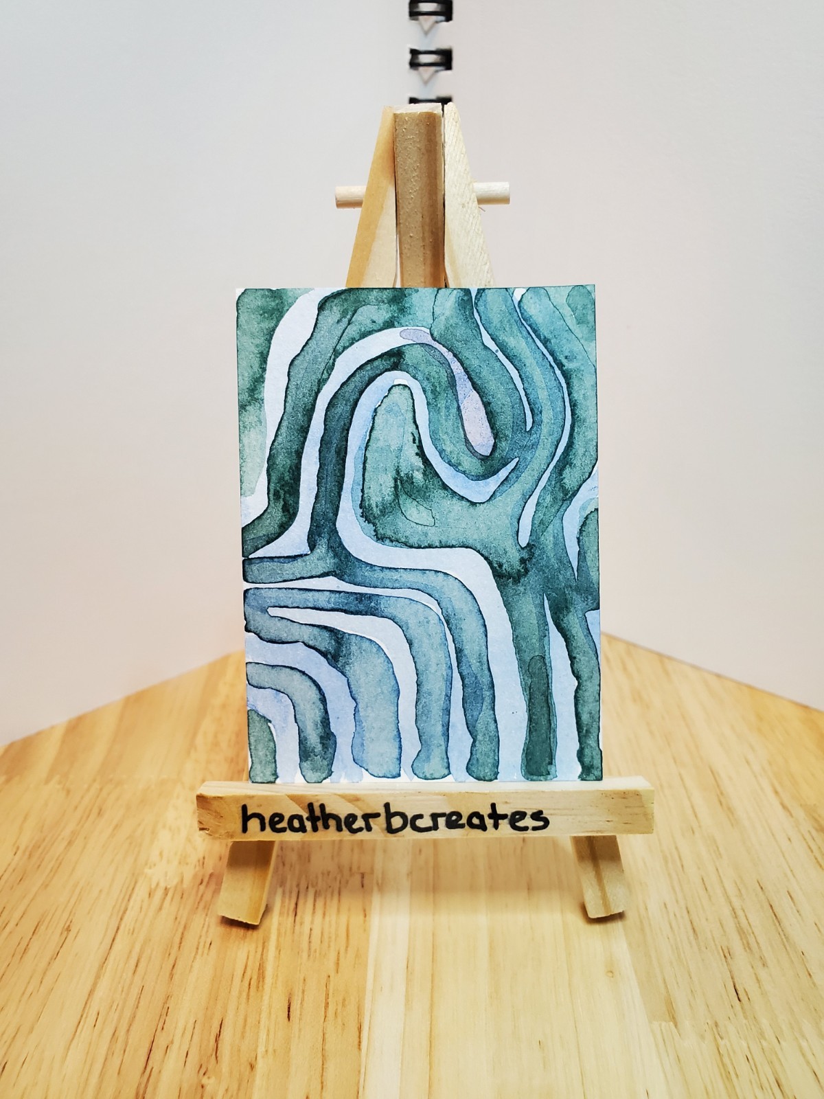 ACEO Original Abstract Acrylic Ink Painting heatherbcreates, Color Meditation 1