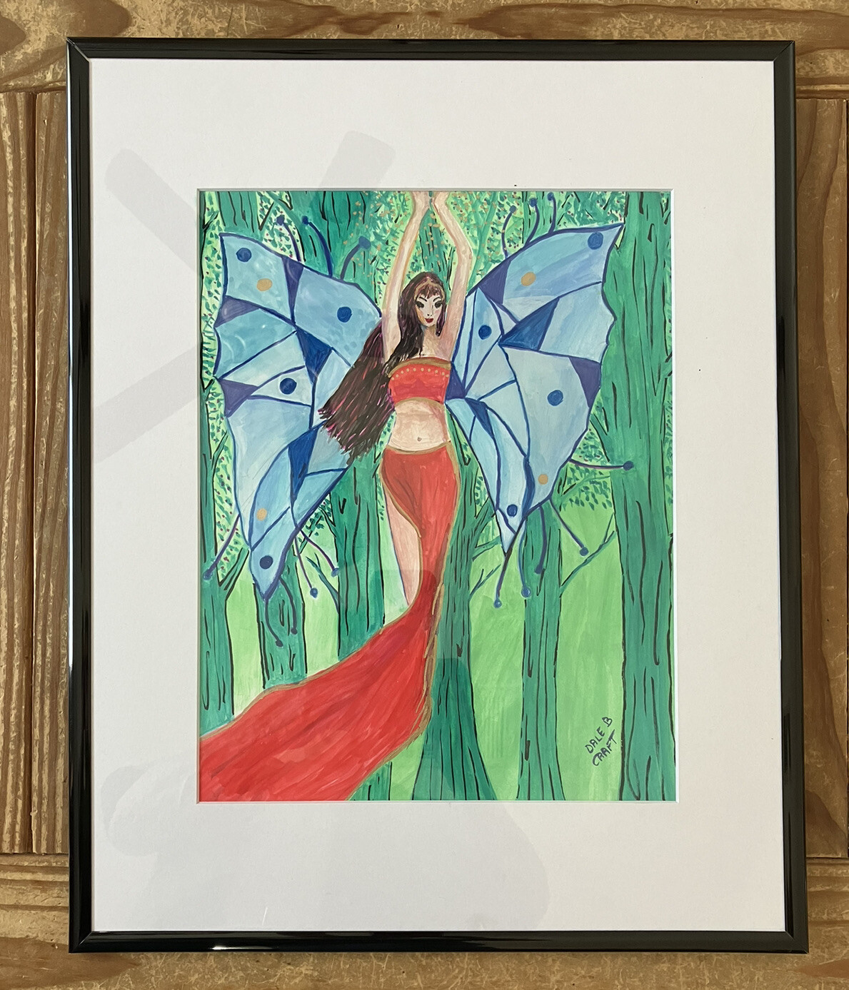 ORIGINAL WATERCOLOR of a WOODLAND FAIRY by Dale Bernice Craft