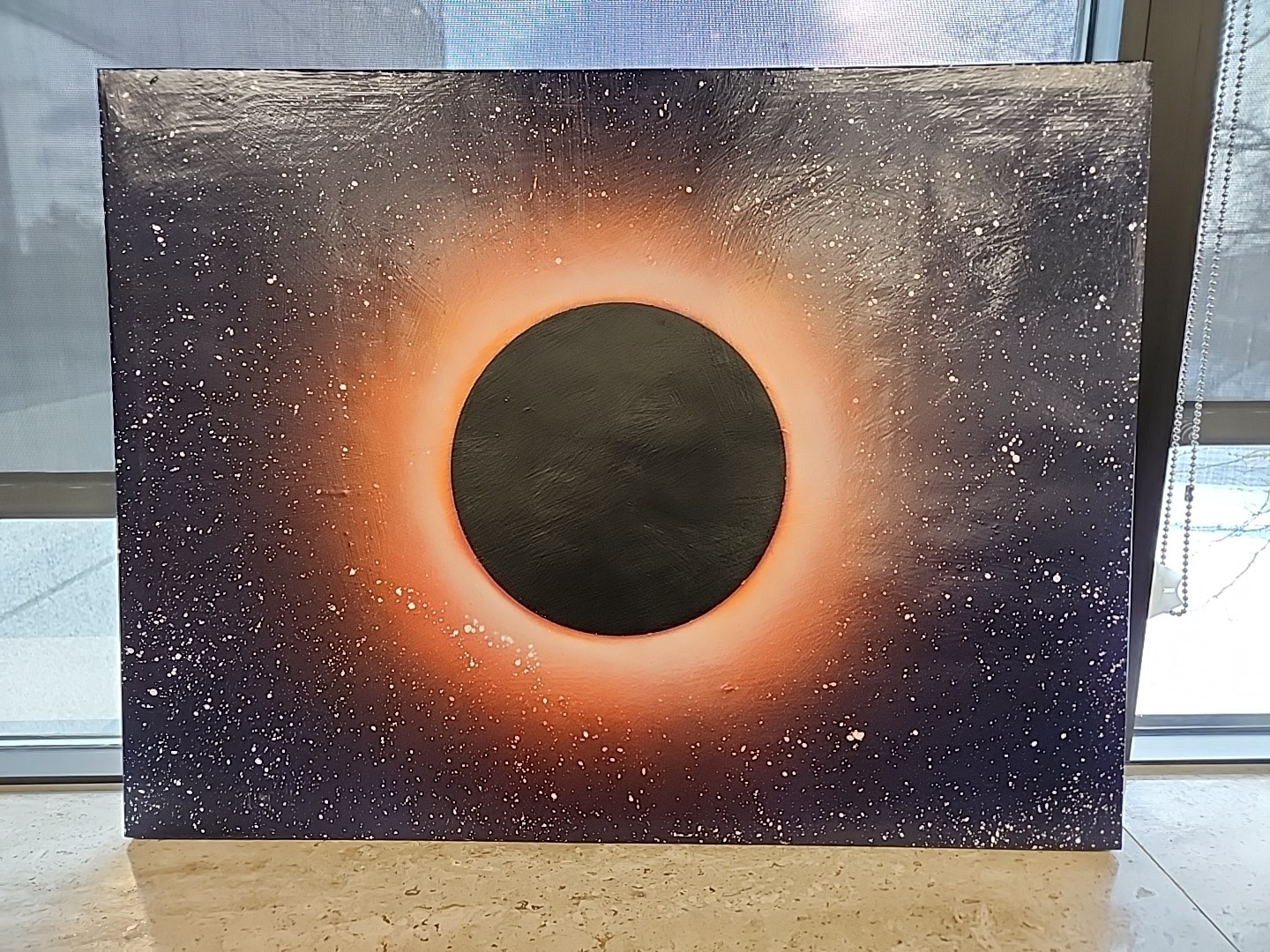 Solar Eclipse Spray Painting