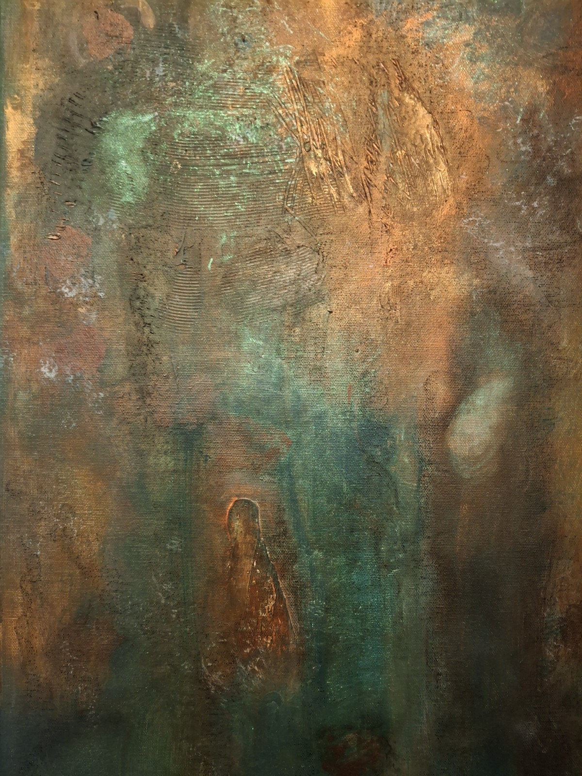 Abstract, Large, Painting, Original, Gold, Turquoise, PATINA