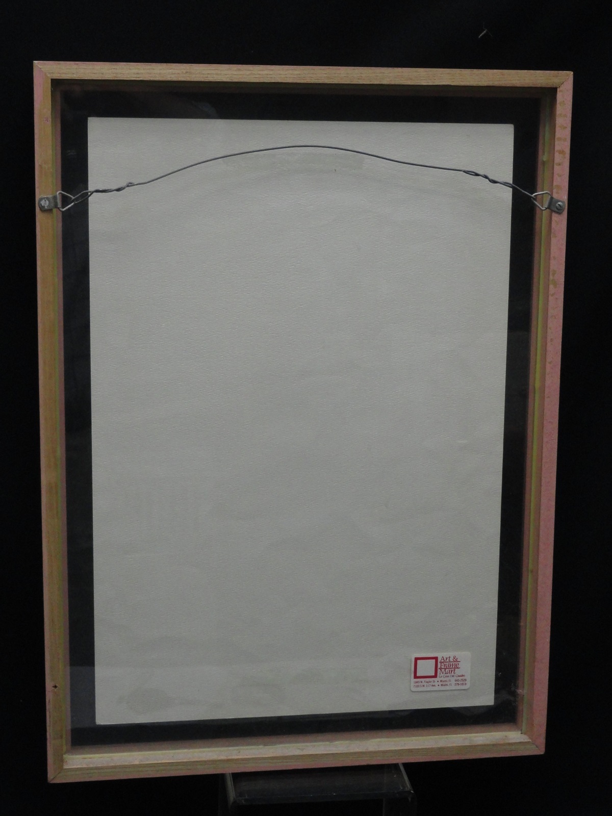 SEDUCTIVE ORIGINAL SIGNED PAINTING by M.L. (Lisa) ETRE w/ DOUBLE GLASS FRAME