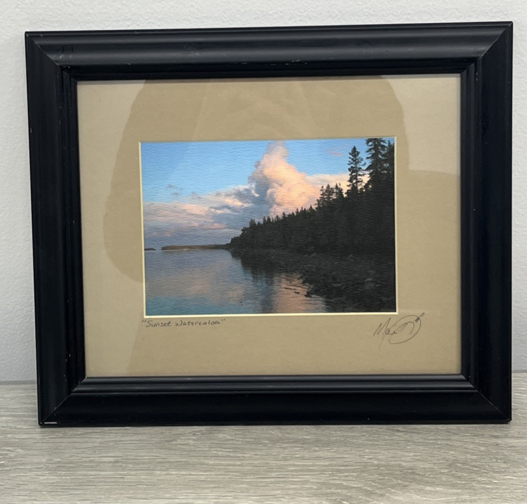Sunset Watercolor Picture With Frame