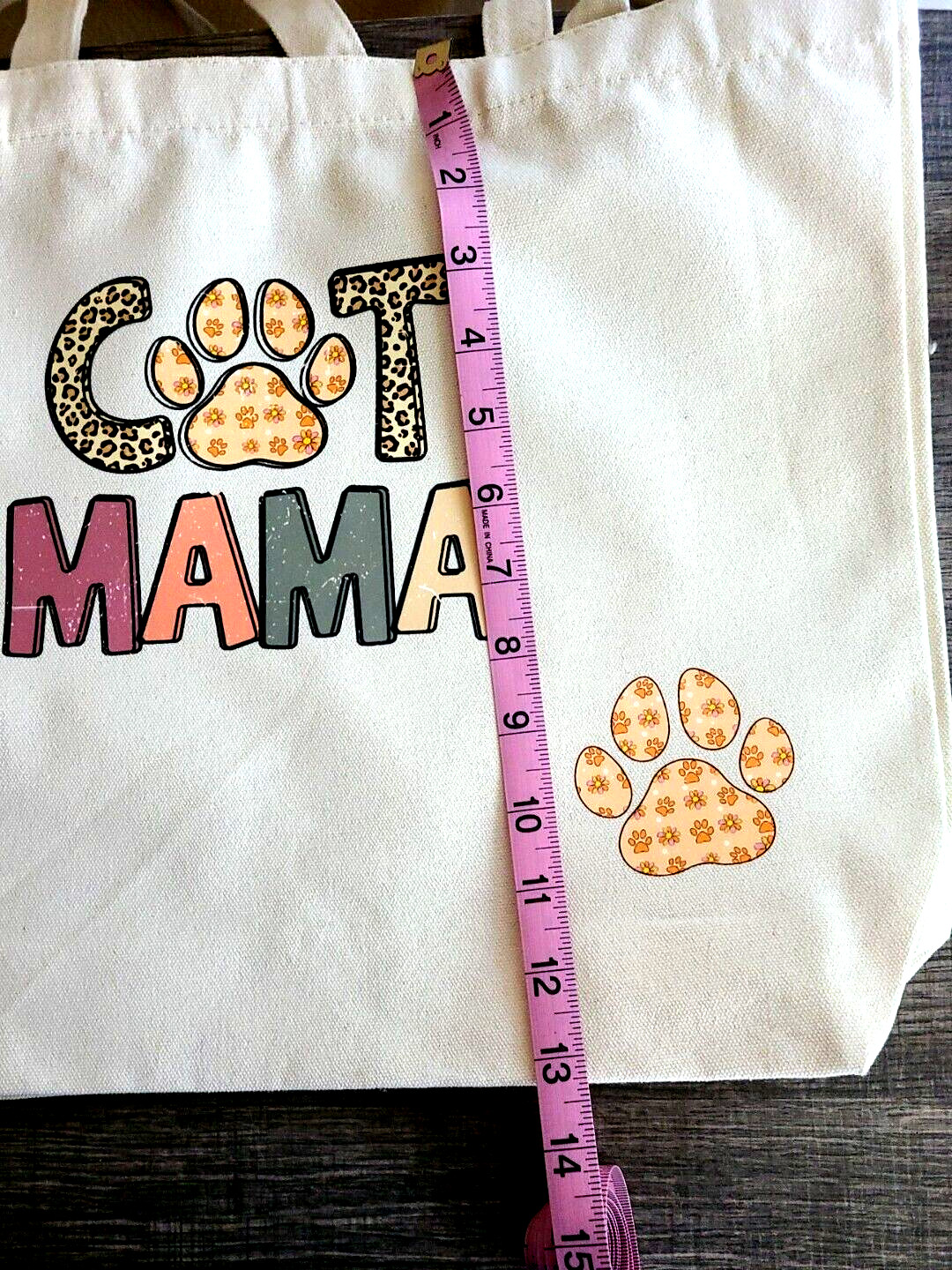 Brand NEW NOT ACEO CANVAS MAMA CAT IRON ON TOTE BAG 16x13x4 » 2000-now