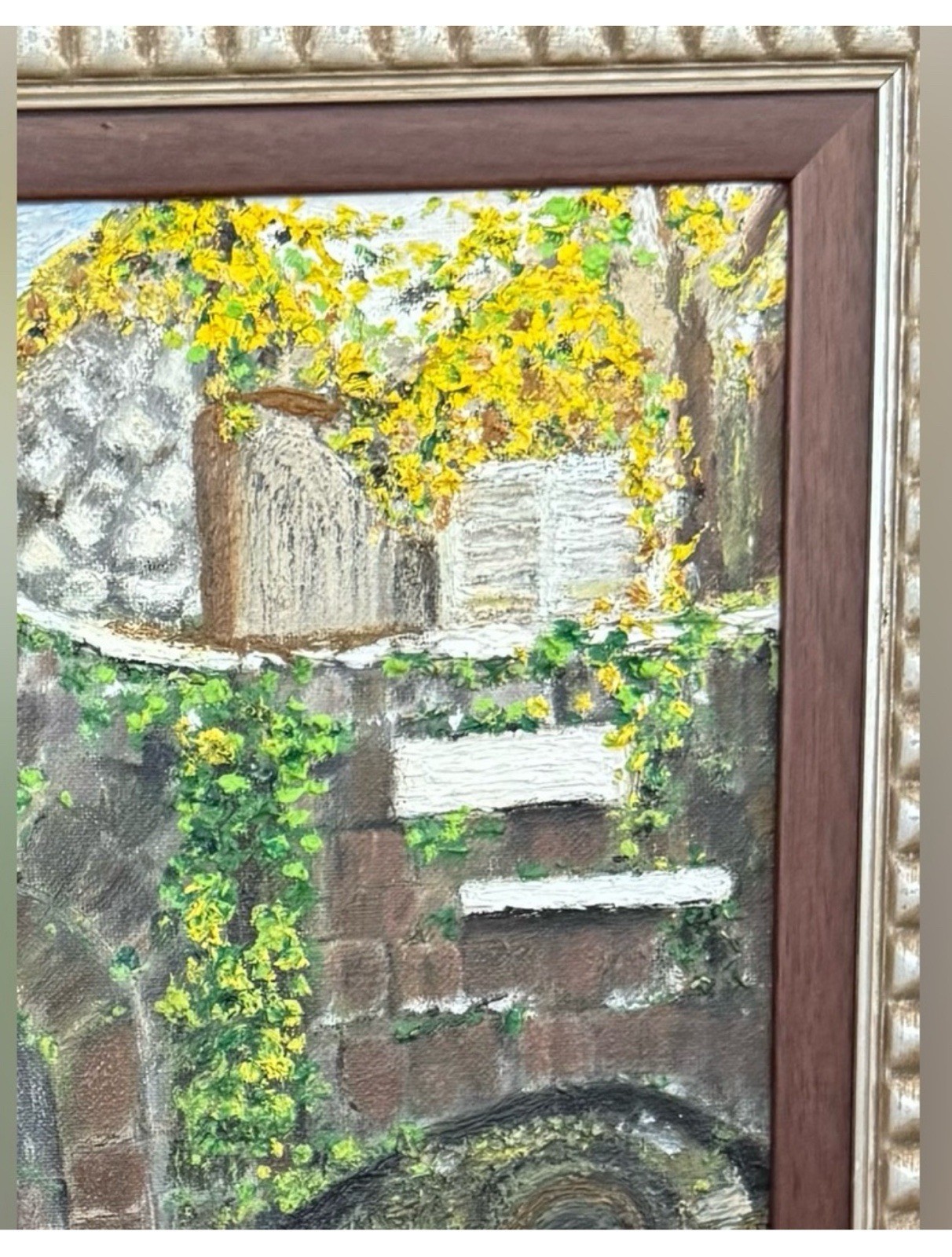 Original oil painting ‘Gate to Heaven’ framed signed colorful vibrant