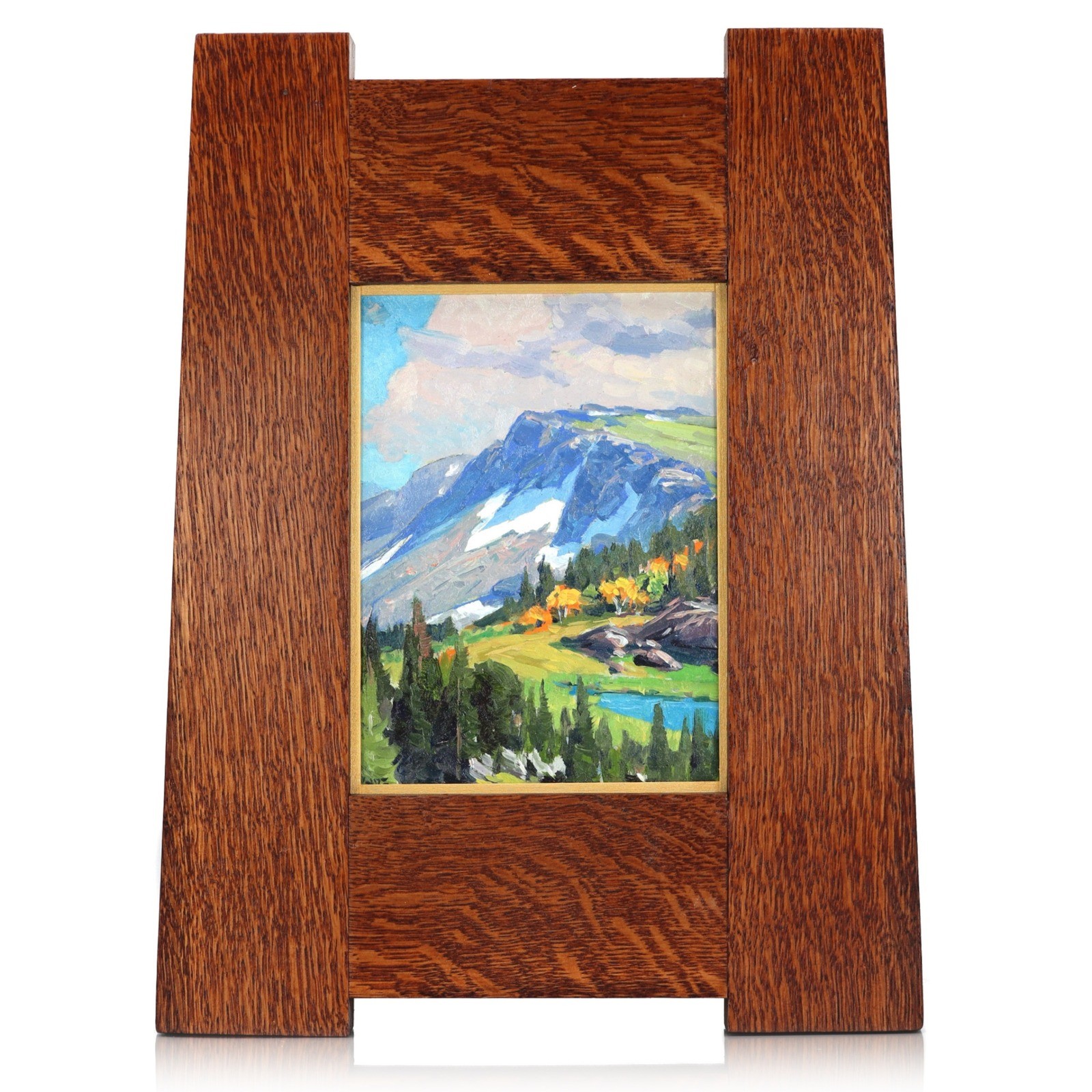 Taylor J Lynde Oil Painting Beartooth Plateau 6×8 Wood Framed Landscape Art