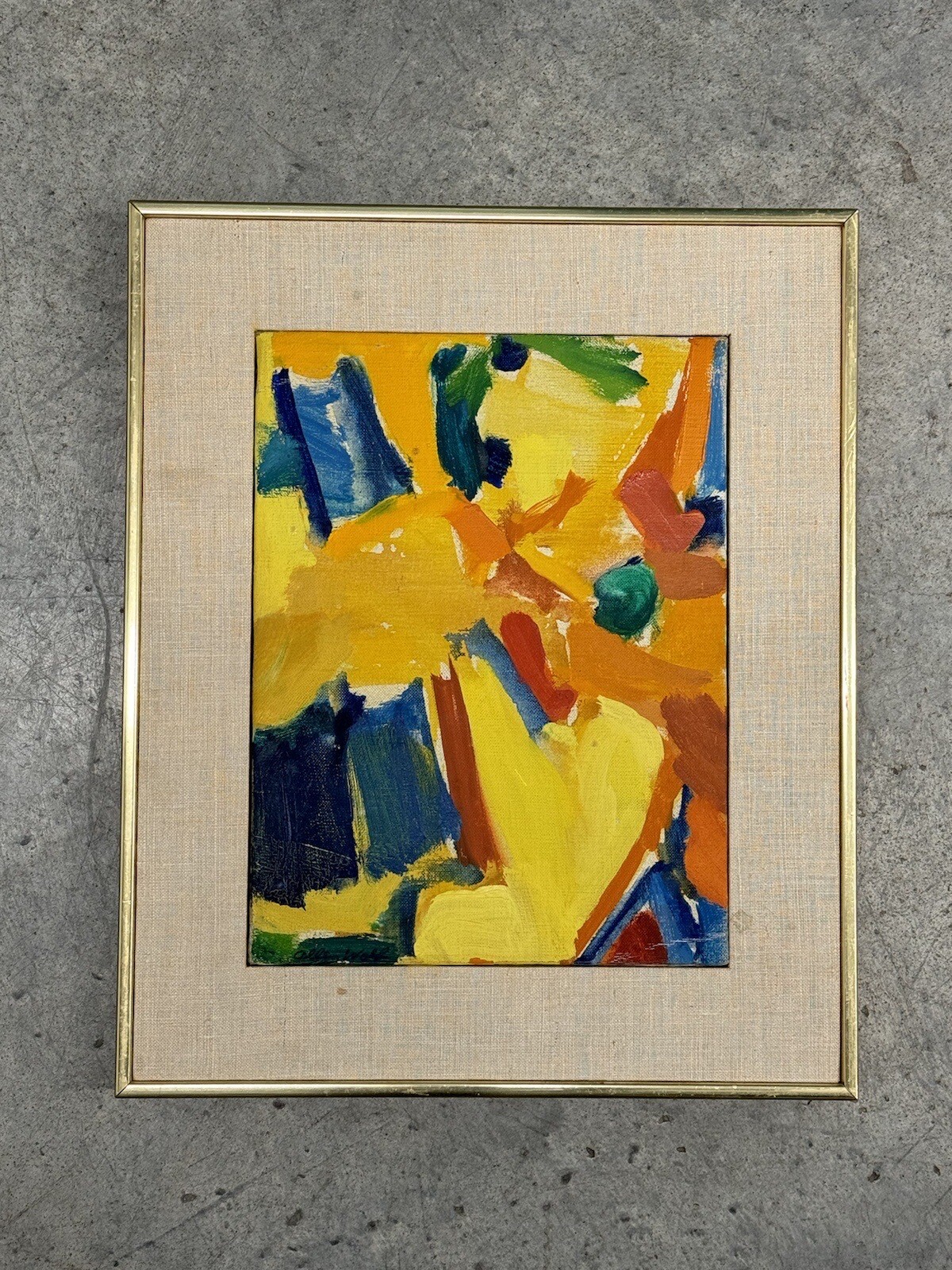 Allen Wolf 1960’s Canvas Abstract Painting (American Artist 1925-2011)