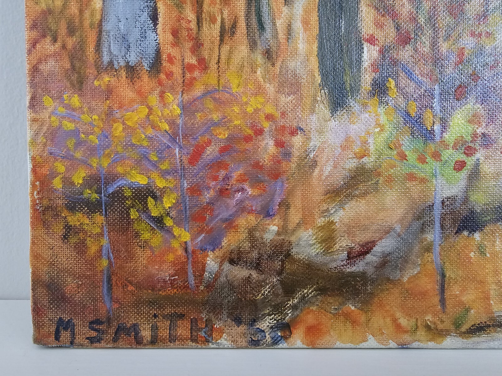 Vintage Original Signed M. Smith Oil Painting 24×18 Landscape Art VTG 1969