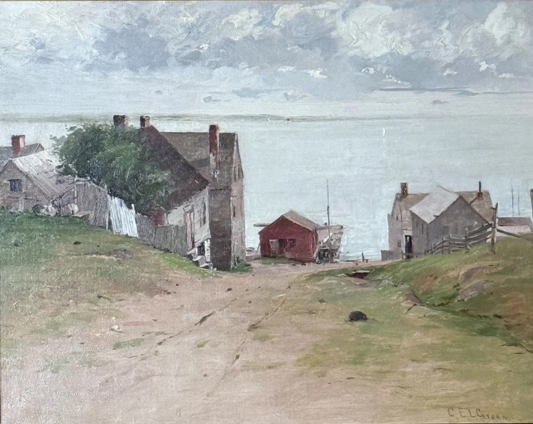 Charles E. L. Green American Massachusetts Boston Coastal Fishing Village