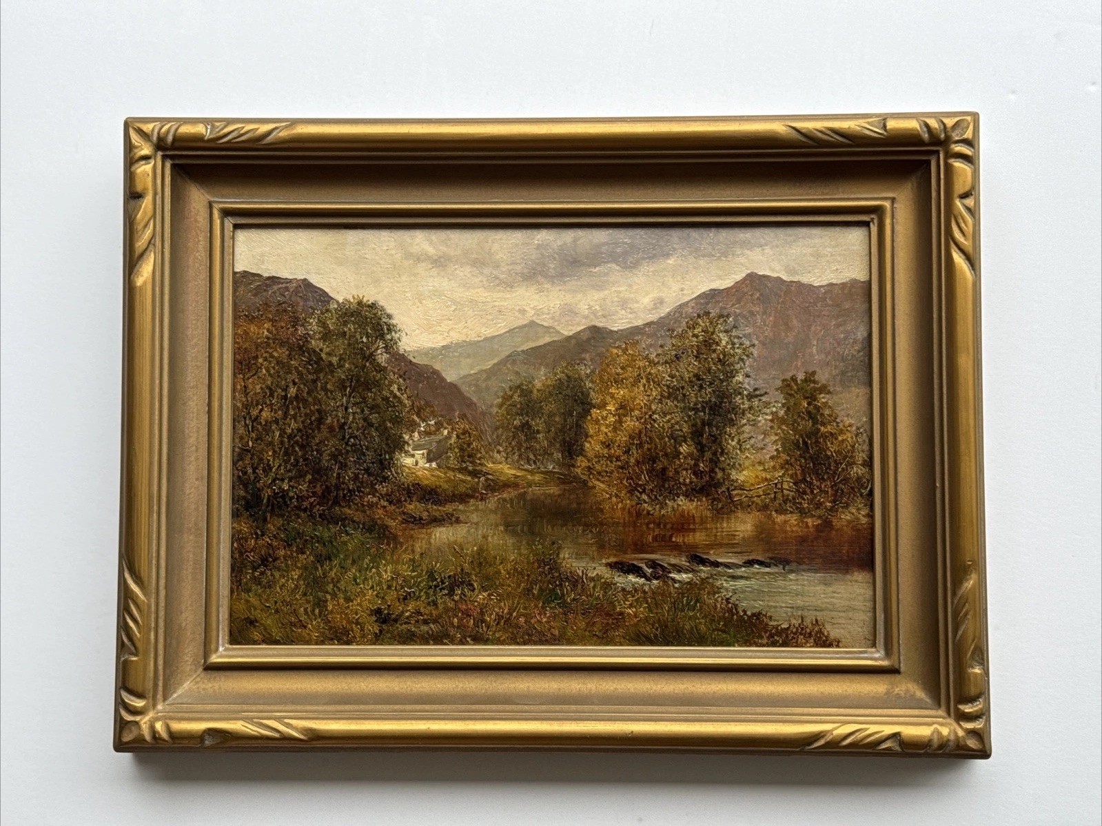 Antique Impressionist Painting MASTERFUL 19TH CENTURY SIGNED DATED MYSTERY RIVER
