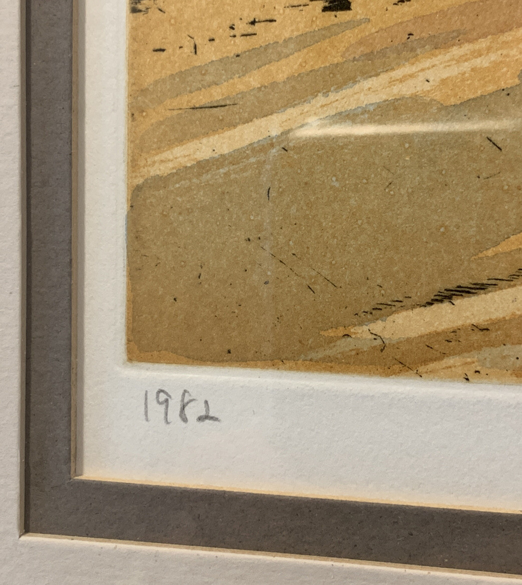 John Collette «Carolina Sunset» Framed Original Hand Colored Etching COA Signed
