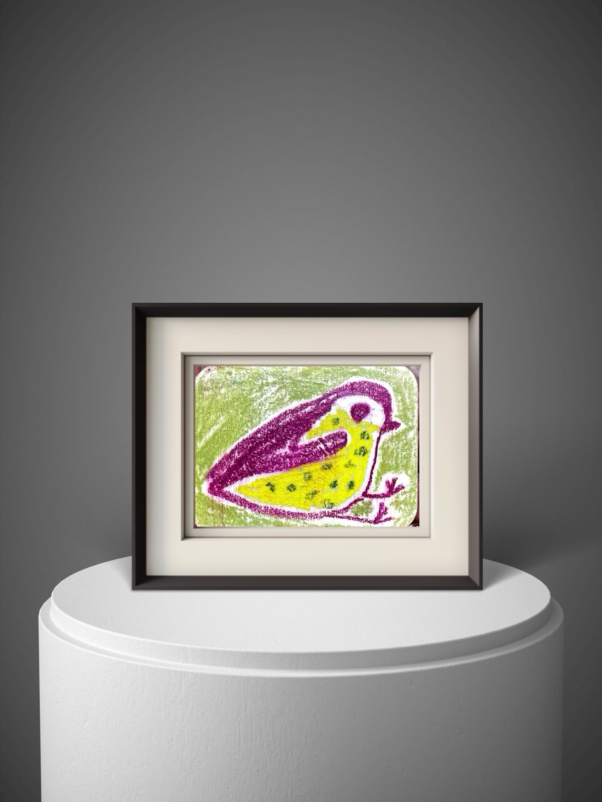 PORTIA Original Pardalote Bird ACEO Sitting 2.5×3.5″ Mini Painting Bruny Island