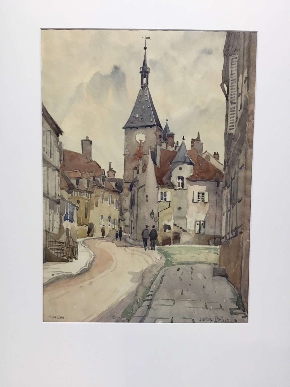JULIUS DELBOS / Water Color Painting / Exhibited Chicago 1927 / Avalon