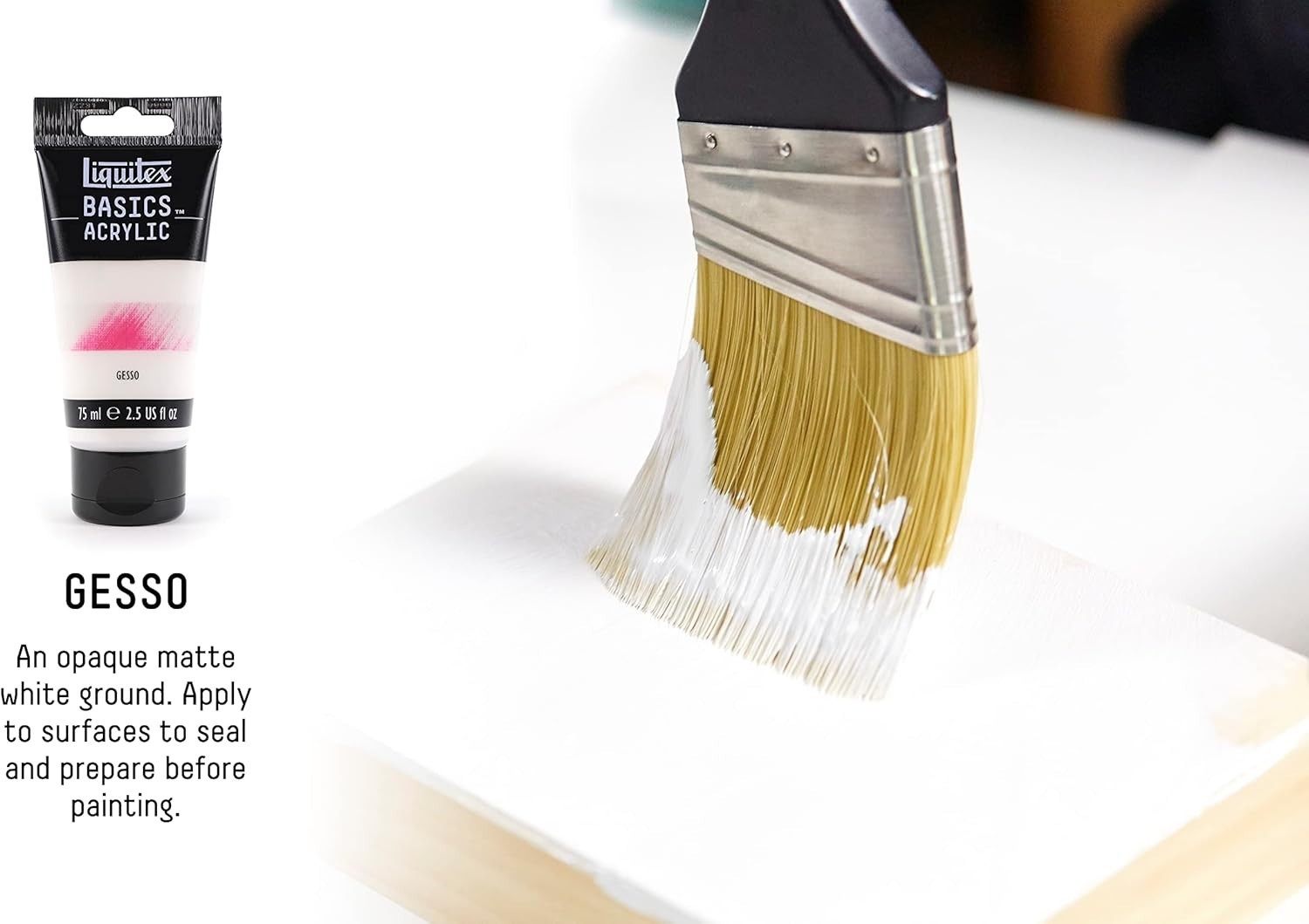 Quality 16-oz Gesso Surface Prep Medium – Perfect for Acrylic and Oil Painting