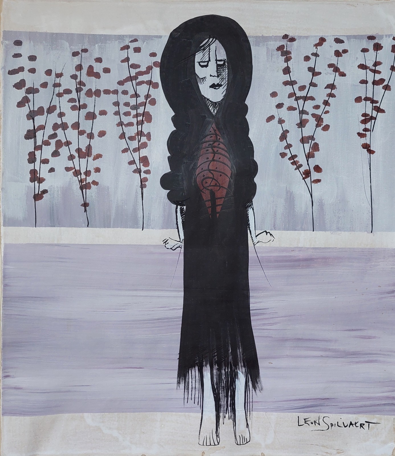 Leon Spilliaert Belgian Expressionist Oil Painting On Canvas Signed Art