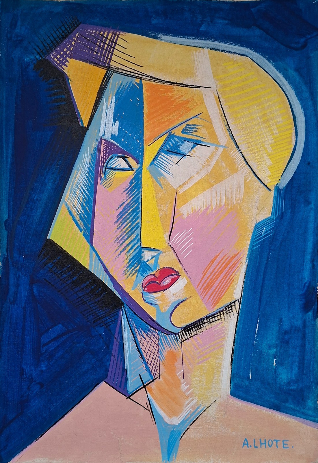 André Lhote Signed Cubist Oil Painting On Canvas – French Art