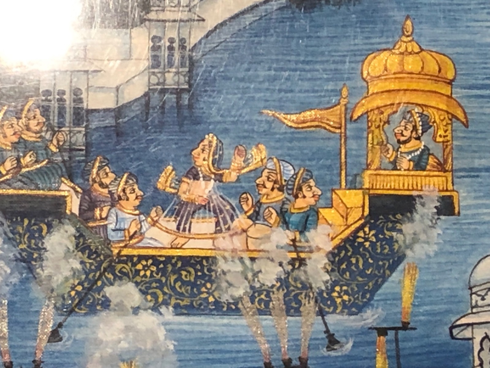 Mewar (Rajasthani Style) painting on Silk with real gold paint