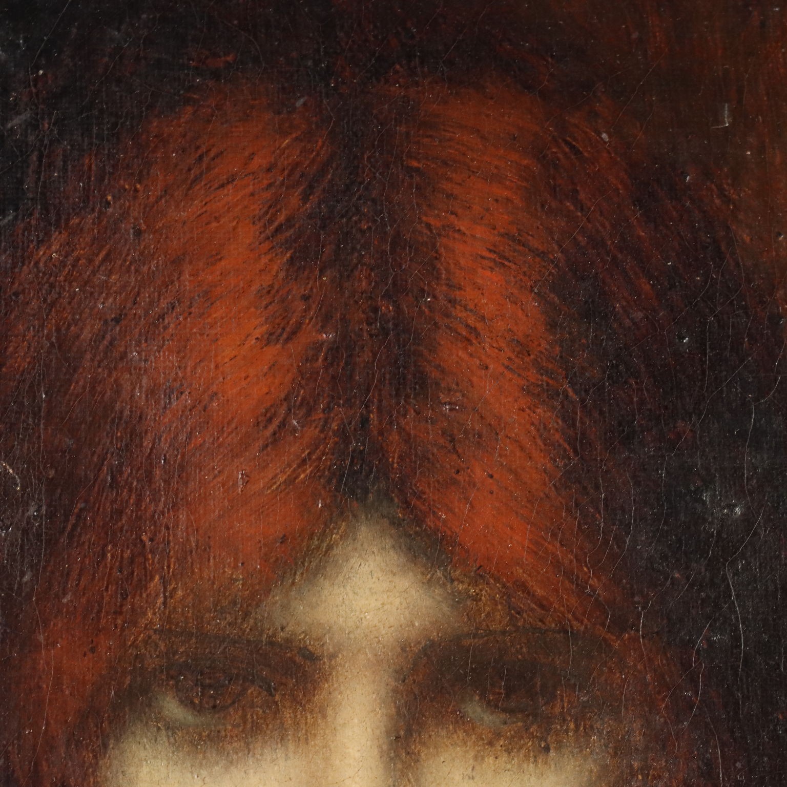 Antique Painting Attributed to Jean-Jacques Henner Portrait of a Woman