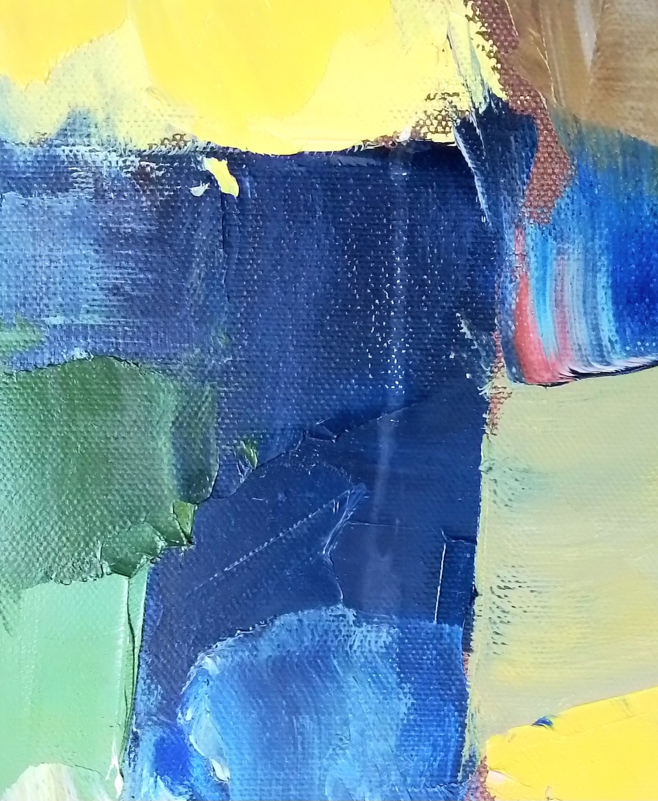 VINTAGE ABSTRACT COLOR PALETTE KNIFE PAINTING~SIGNED GAMBINO-LOOK !