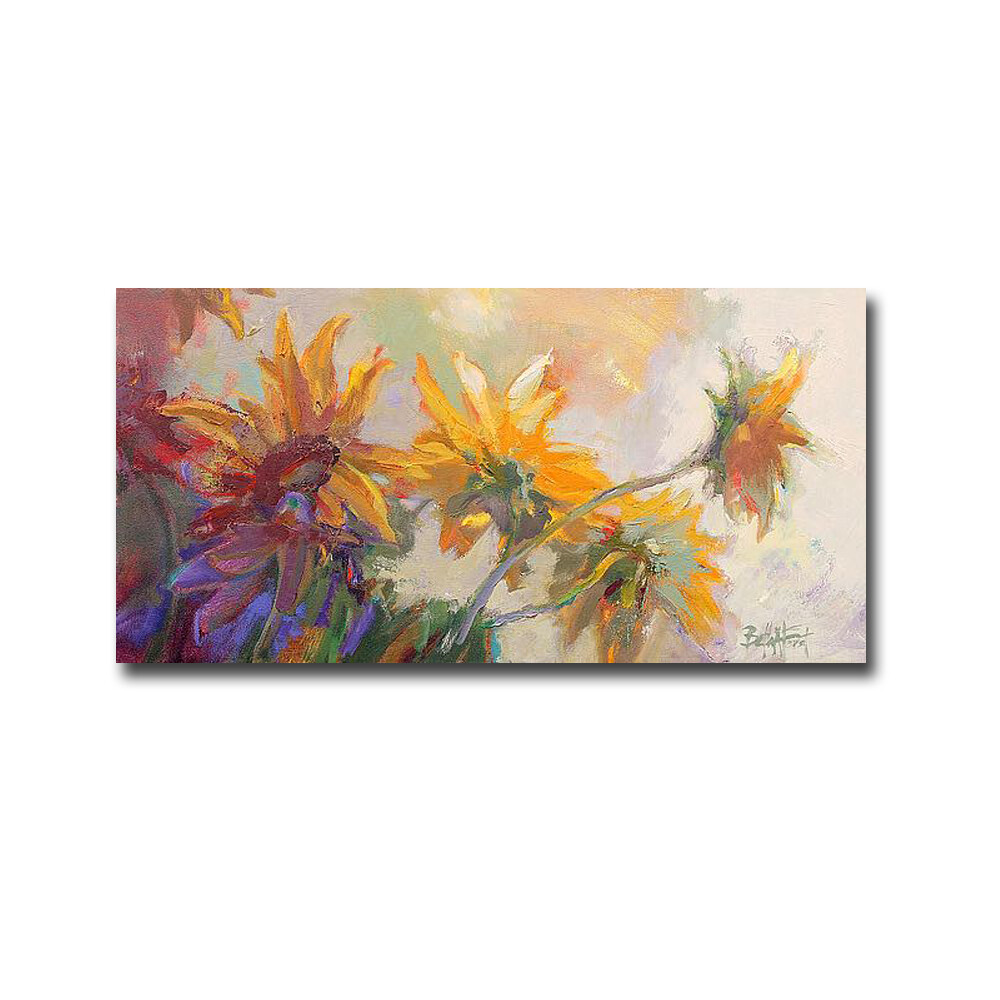 Three Long Blossoms by Forst Gallery-Wrapped Canvas Giclee Art (8 in x 16 in)