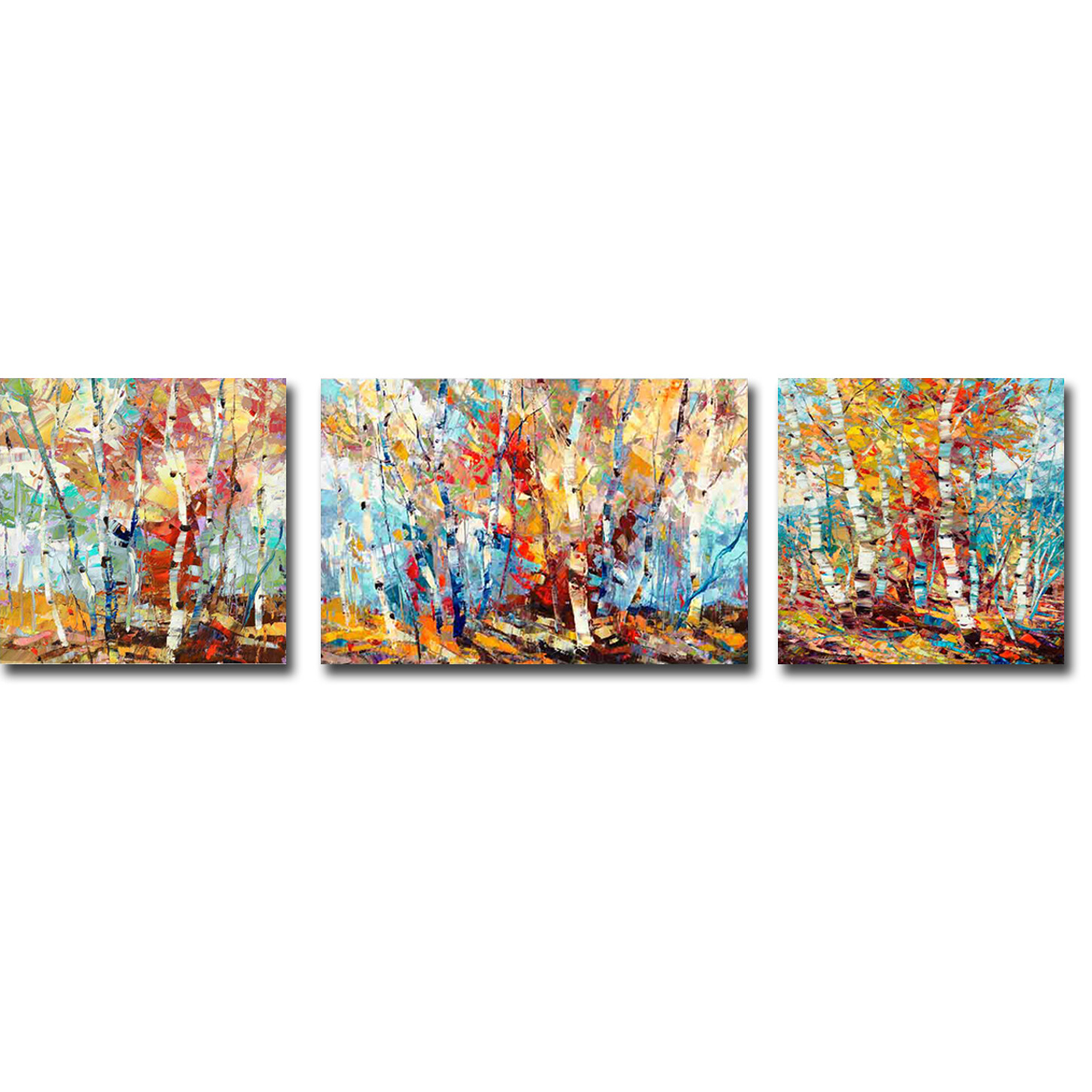 Color Burst by Bradshaw 3-pc Gallery Wrap Canvas Giclee Art Set (16 in x 56)