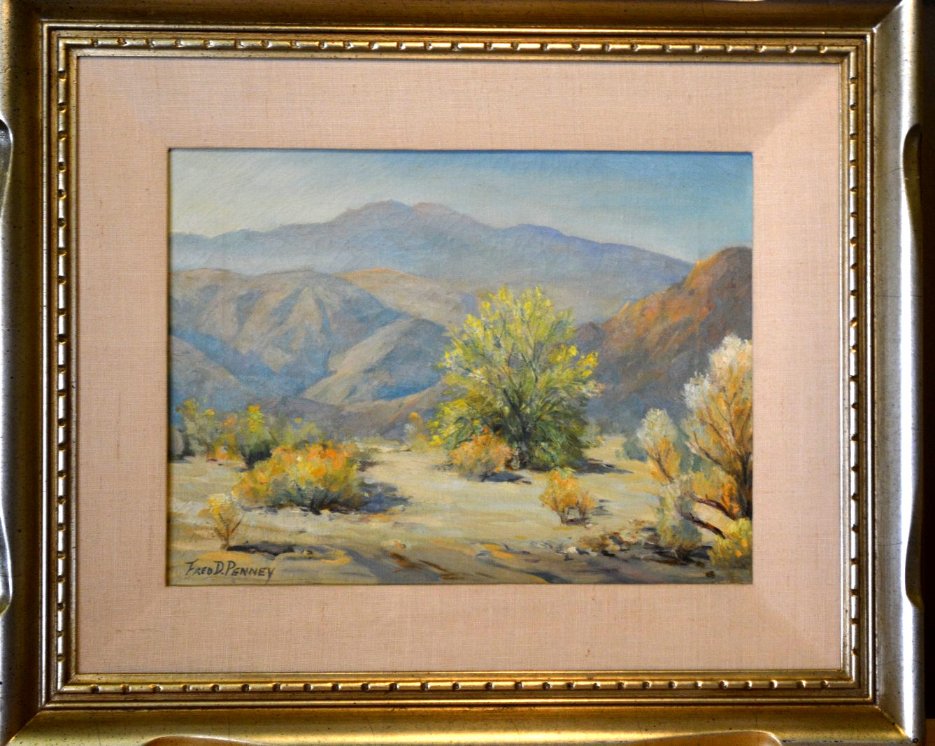 Oil on Canvas «Living Desert» Palm Desert Californis Fred D Penny (1900 – 1988)