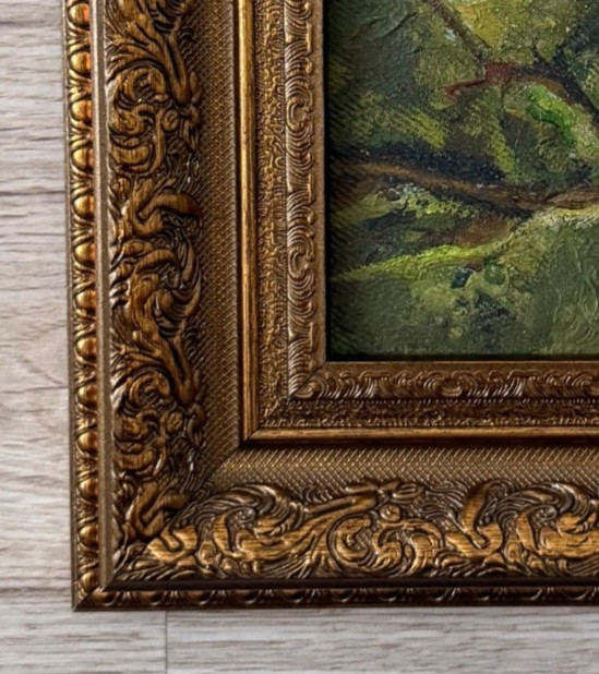 Impressionist oil painting original framed