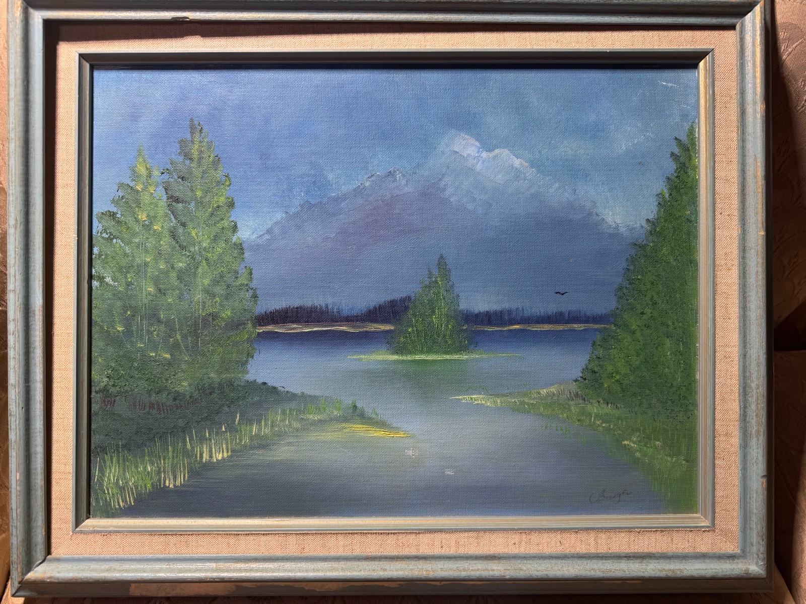 C Burger? 1983 «The Last Frontier» Oil Painting – Signed And Framed