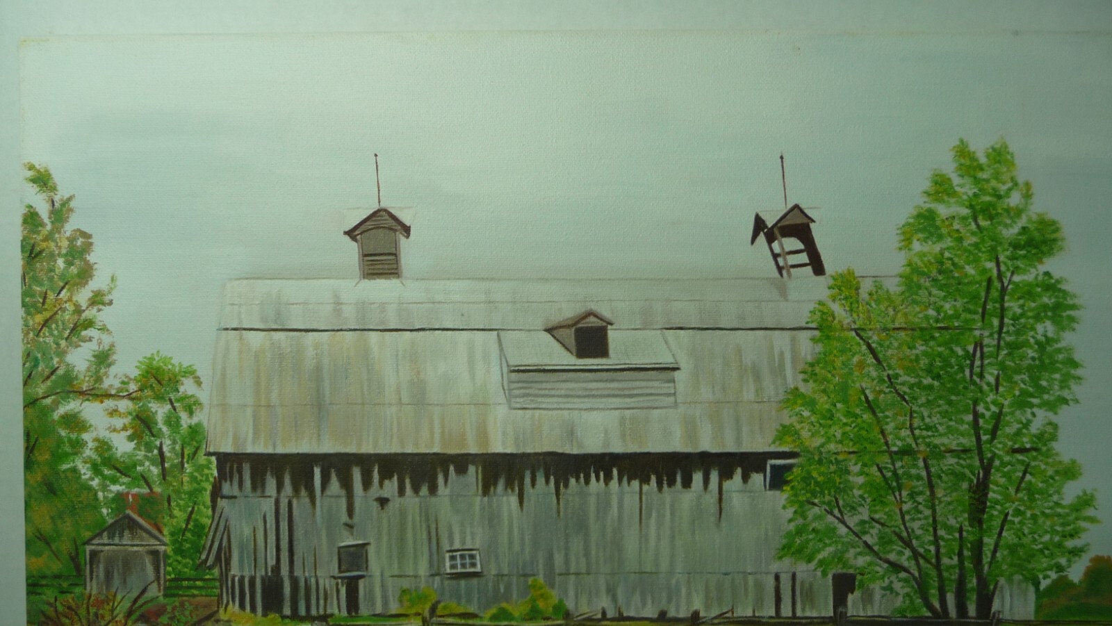 Oil Painting 15.75×11.95 Landscape By Catherine Johnston A View From The Past 98
