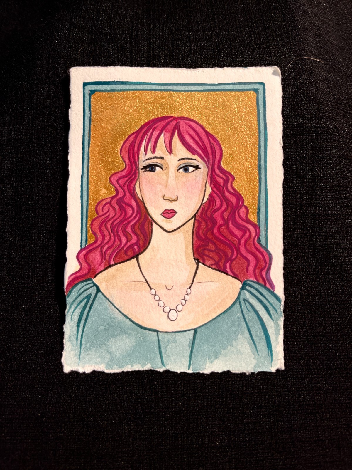 «Definitely not Chappell Roan in 16th Century France» ACEO original art card