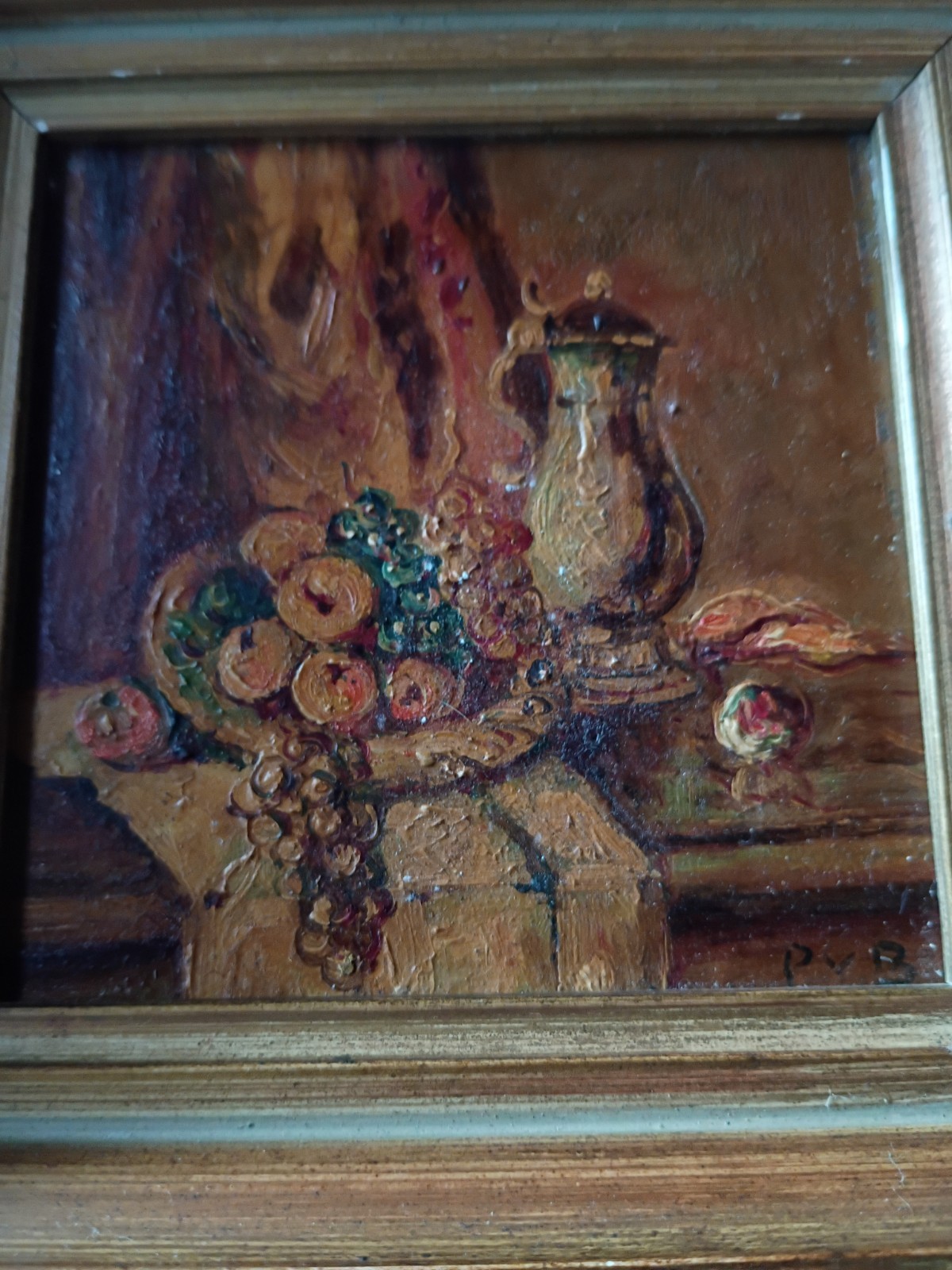 Original Mini, 3.5 In. X 3.75 In. Oil On Board By Van Boucle, Mid Century