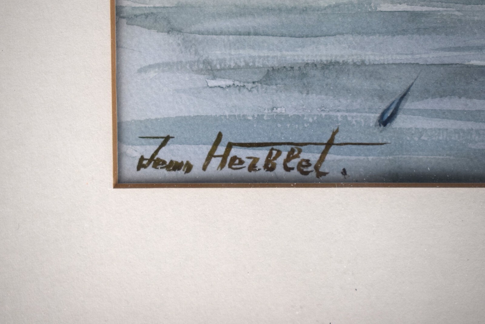 «Three Ducks In Flight Over Marsh» by Jean Herblet Ex- C.Z. Guest Estate