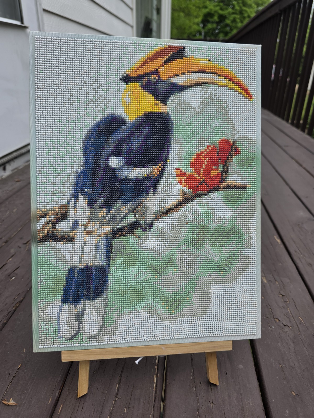 Handcrafted mosaic made of sparkling glass