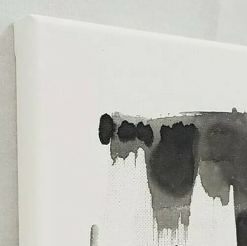 No.04 Original Abstract Modern Minimal Black Ink Painting By K.A.Davis