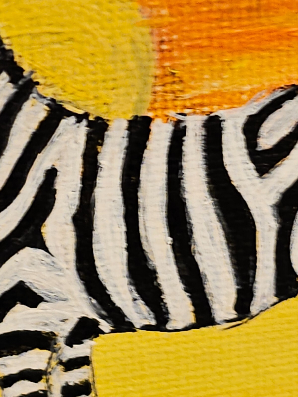 Zebra Painting Sunset Animals Original Oil Painting Nursery Wall Art