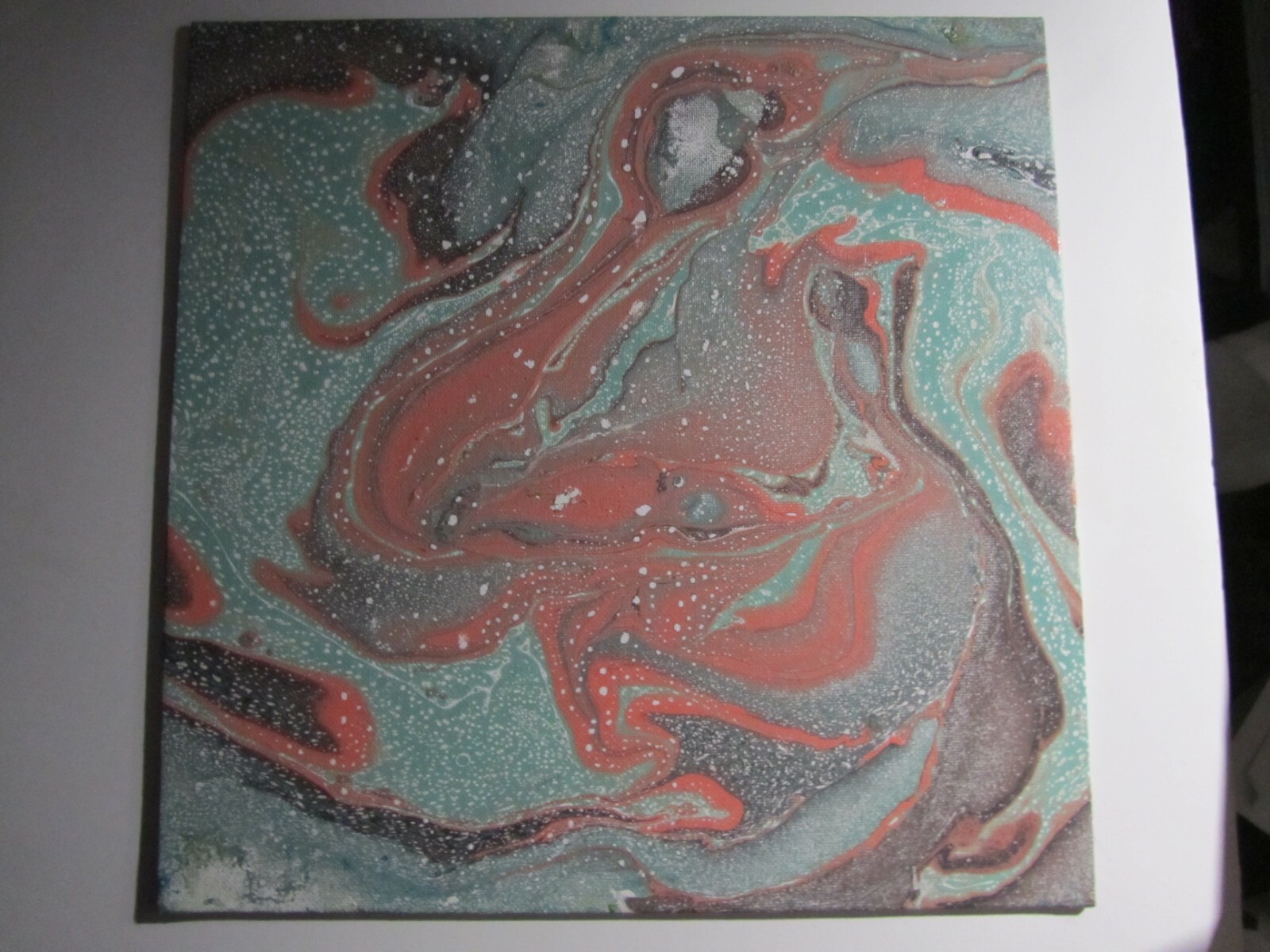 GIFT FOR Origninal abstract artwork Acrylic on canvas painting 12 x 12″ 1 PIECE