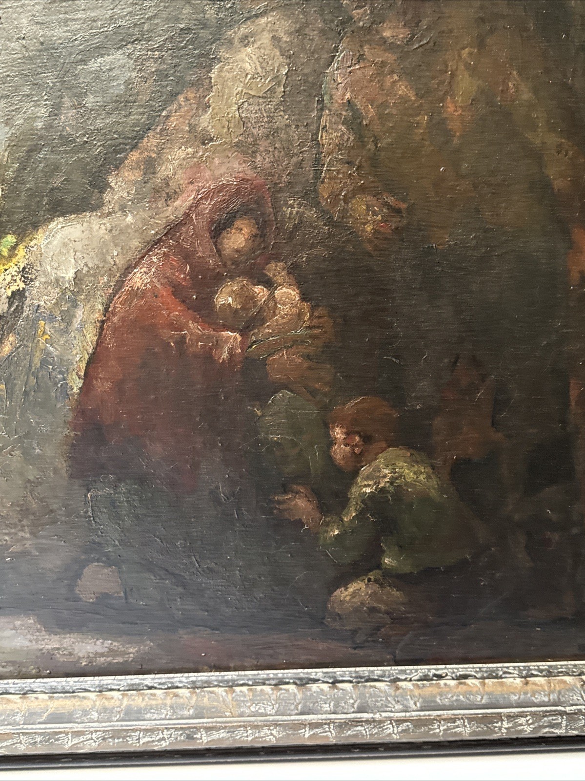 EUGENE HIGGINS PAINTING ANTIQUE EXPRESSIONIST STORM LANDSCAPE FAMILY WPA FAMOUS