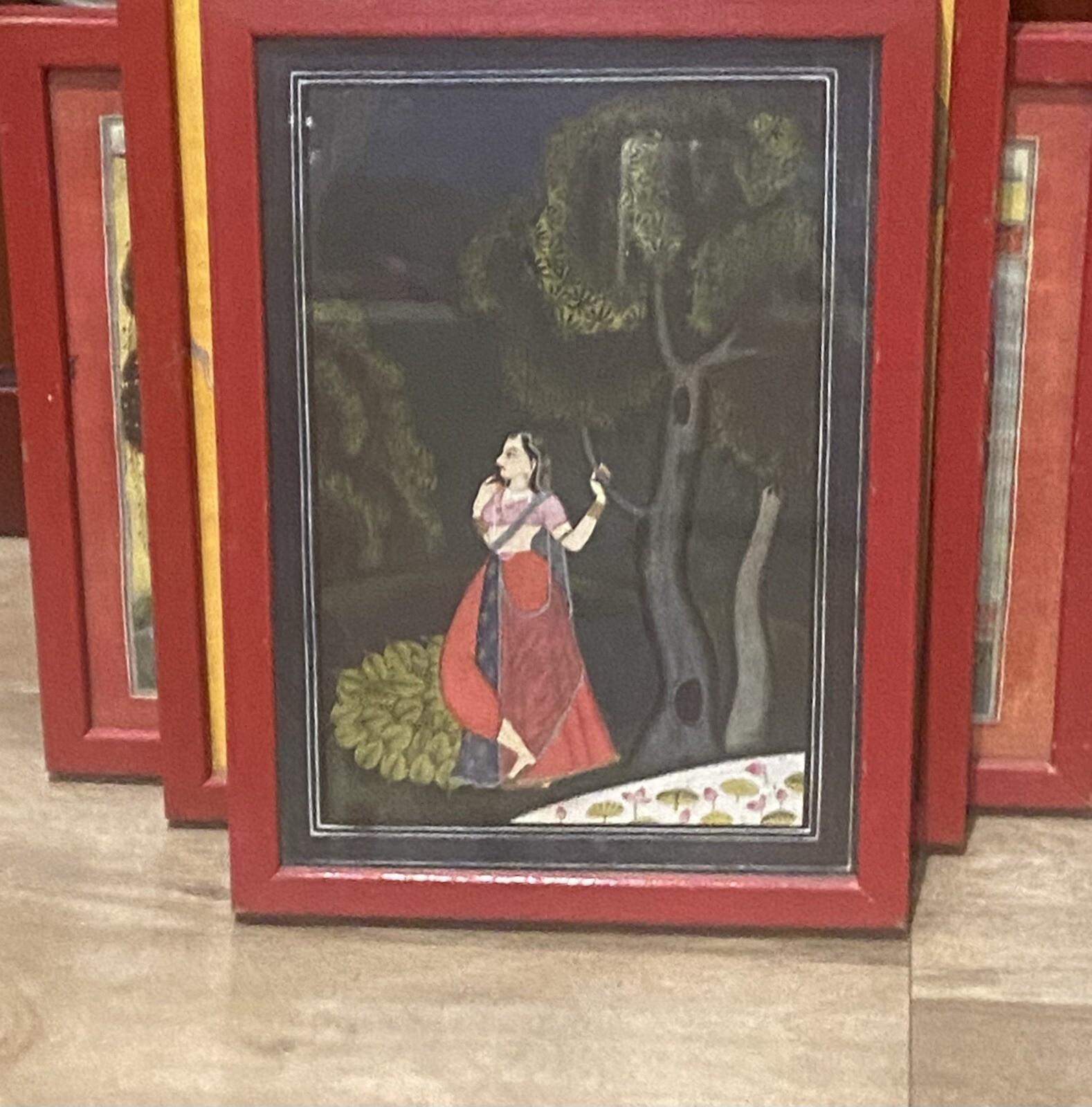 Vintage Ethnic Traditional Indian Miniature Art-Size: 9” x 7” (approx)